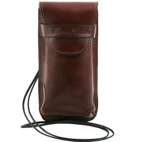 Exclusive leather eyeglasses/Smartphone holder Large size Business
