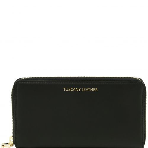 Exclusive 2 compartments Ruga leather wallet for woman with zip closure leather wallets for women