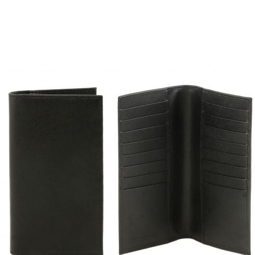 Exclusive vertical Saffiano leather wallet/credit cards holder leather accessories for women