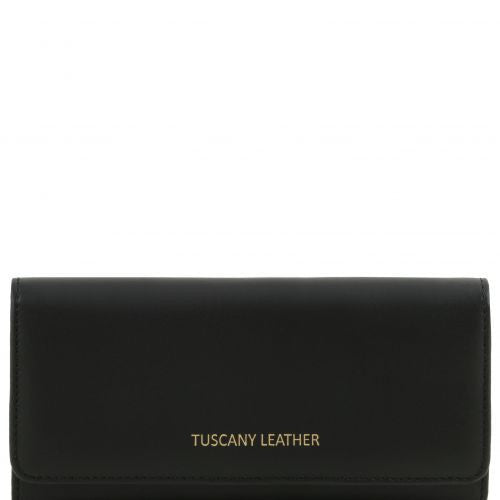 Exclusive 2 compartments Ruga leather wallet for woman Home page