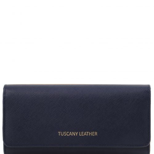 Exclusive 2 compartments Saffiano leather wallet for woman leather wallets for women