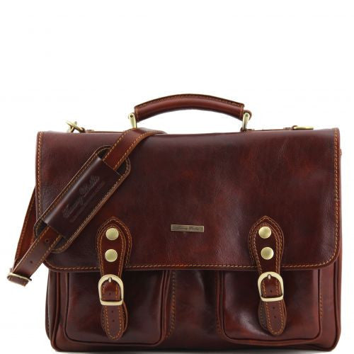 Modena - Leather briefcase 2 compartments - Large size Business