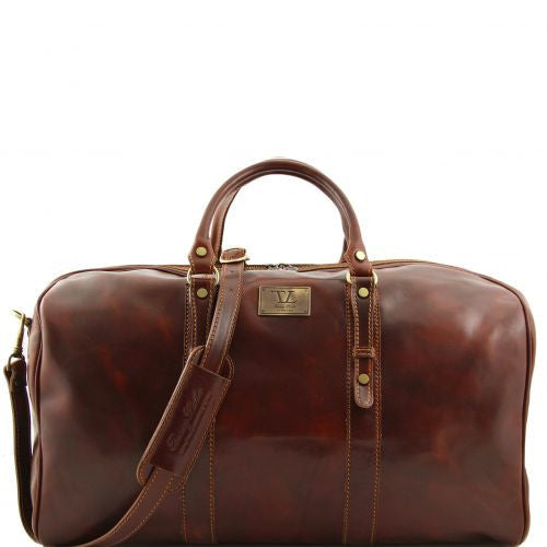 Francoforte - Exclusive Leather Weekender Travel Bag - Large size leather travel bags