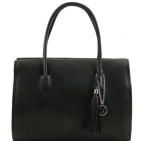 TL Bag - Soft leather bag with tassel detail and shoulder strap