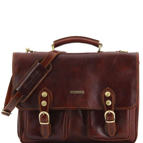 Modena - Leather briefcase 2 compartments Business
