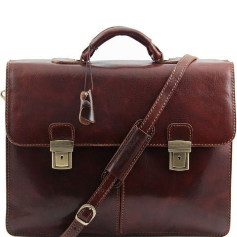 Bolgheri- Leather briefcase 2 compartments
