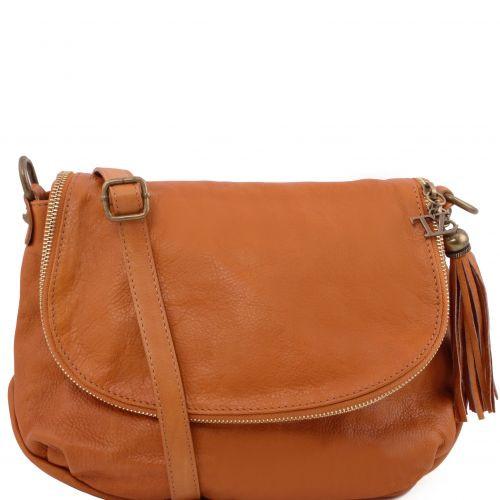 TL Bag - Soft leather shoulder bag with tassel detail leather shoulder bags