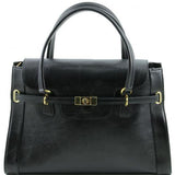 TL NeoClassic - Lady leather handbag with twist lock