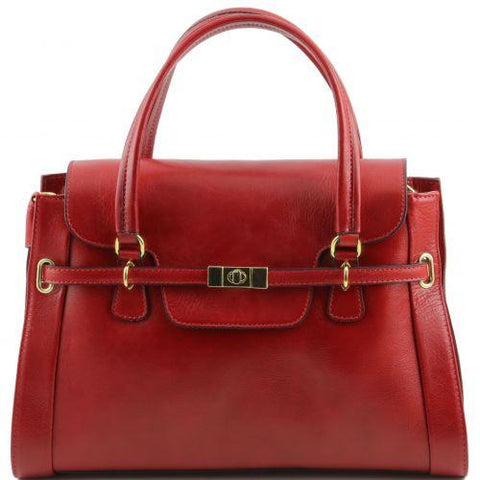 TL NeoClassic - Lady leather handbag with twist lock