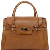 TL NeoClassic - Lady leather handbag with twist lock