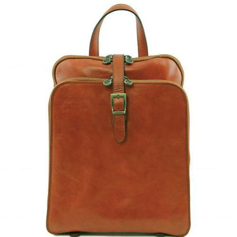 Taipei - 3 Compartments leather backpack