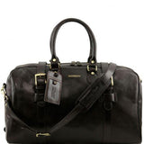 TL Voyager - Leather travel bag with front straps - Large size