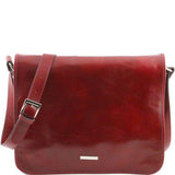 TL Messenger - Two compartments leather shoulder bag - Large size