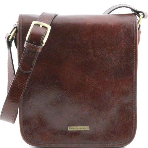 TL Messenger - Two compartments leather shoulder bag Business