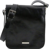 TL Messenger - Two compartments leather shoulder bag