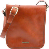 TL Messenger - Two compartments leather shoulder bag