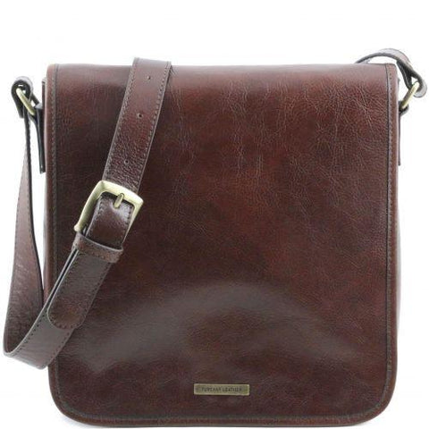 TL Messenger - One compartment leather shoulder bag