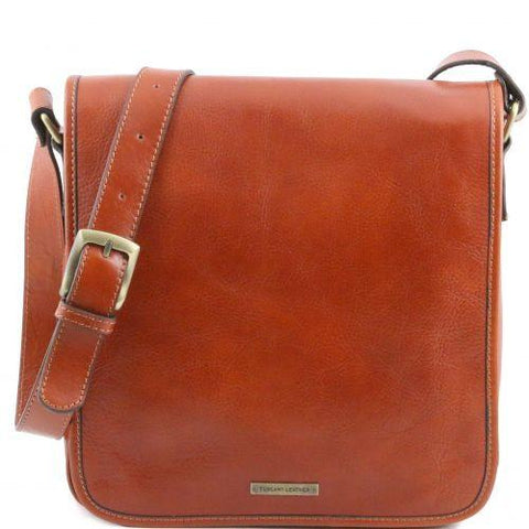 TL Messenger - One compartment leather shoulder bag