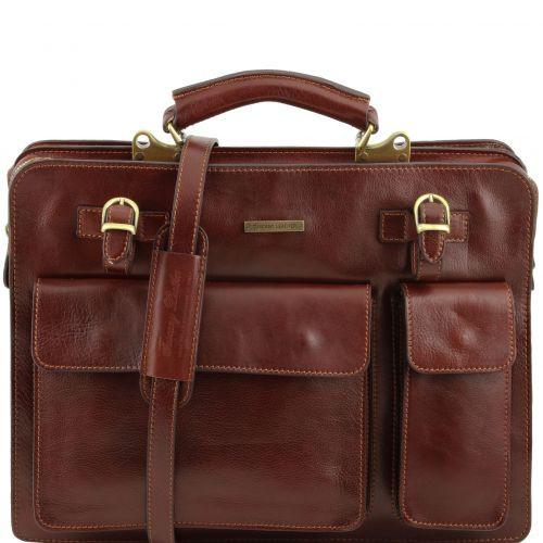 Venezia - Leather briefcase 2 compartments Business