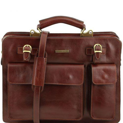 Venezia - Leather briefcase 2 compartments