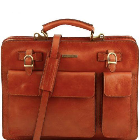 Venezia - Leather briefcase 2 compartments