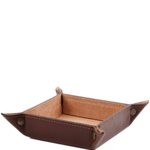 Exclusive leather valet tray small size