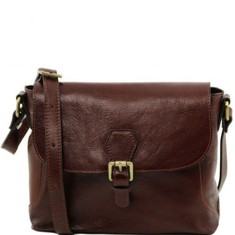 Jody - Leather shoulder bag with flap