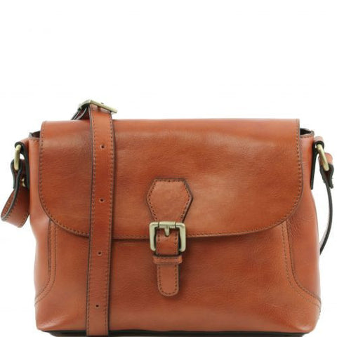 Jody - Leather shoulder bag with flap