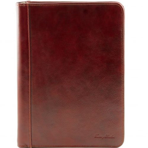 Luigi XIV - Leather document case with zip closure