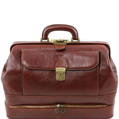 Giotto - Exclusive double-bottom leather doctor bag