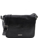 TL Messenger - One compartment leather shoulder bag - Medium size