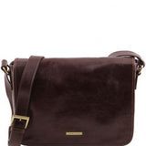 TL Messenger - One compartment leather shoulder bag - Medium size