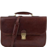 San Gimignano - Leather briefcase 2 compartments