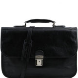 San Gimignano - Leather briefcase 2 compartments