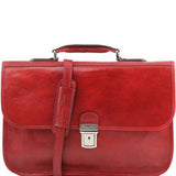 San Gimignano - Leather briefcase 2 compartments