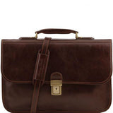 San Gimignano - Leather briefcase 2 compartments