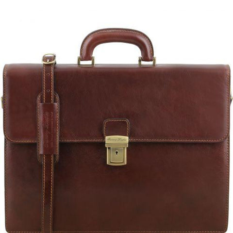 Parma - Leather briefcase 2 compartments