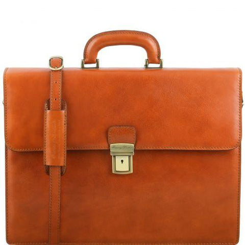 Parma - Leather briefcase 2 compartments