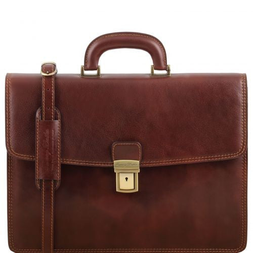 Amalfi - Leather briefcase 1 compartment Business