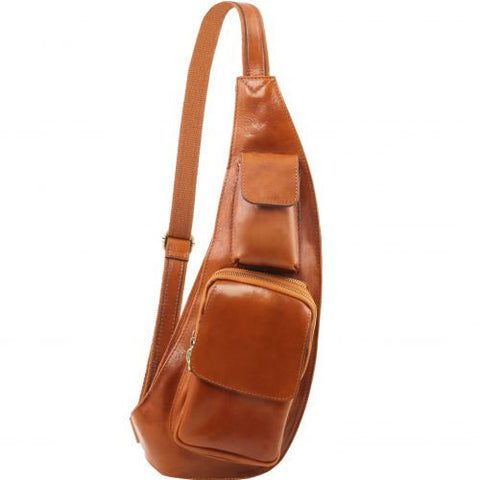 Leather crossover bag