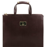 Palermo - Women's Saffiano Leather briefcase 3 compartments