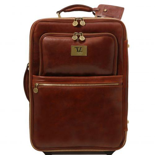 TL Voyager - 2 Wheels vertical Leather trolley leather wheeled luggage