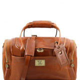 TL Voyager - Travel leather bag with side pockets - Small size