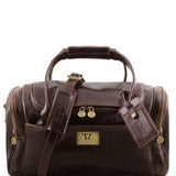 TL Voyager - Travel leather bag with side pockets - Small size