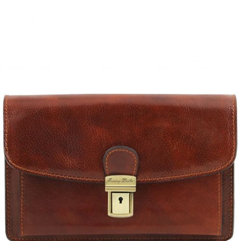 Arthur - Exclusive leather handy wrist bag for man