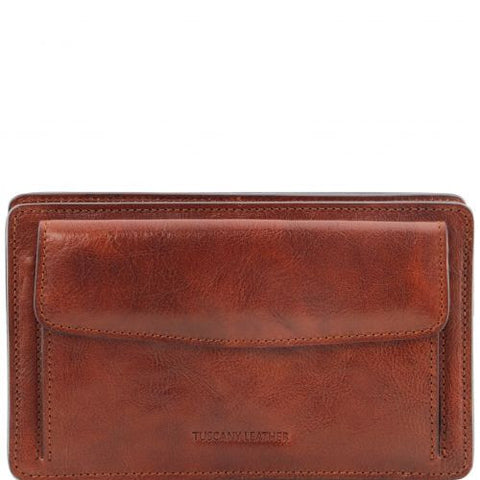 Denis - Exclusive leather handy wrist bag for man