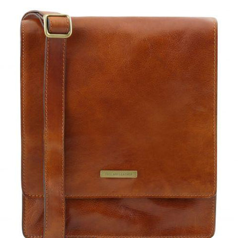 TL Messenger - 1 compartment leather shoulder bag