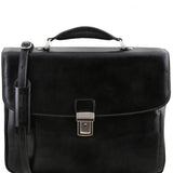 Alessandria - Leather multi compartment TL SMART laptop briefcase