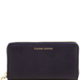 Exclusive 2 compartments Saffiano leather wallet for woman with zip closure