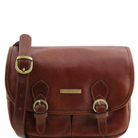 Giulia - Leather shoulder bag with flap